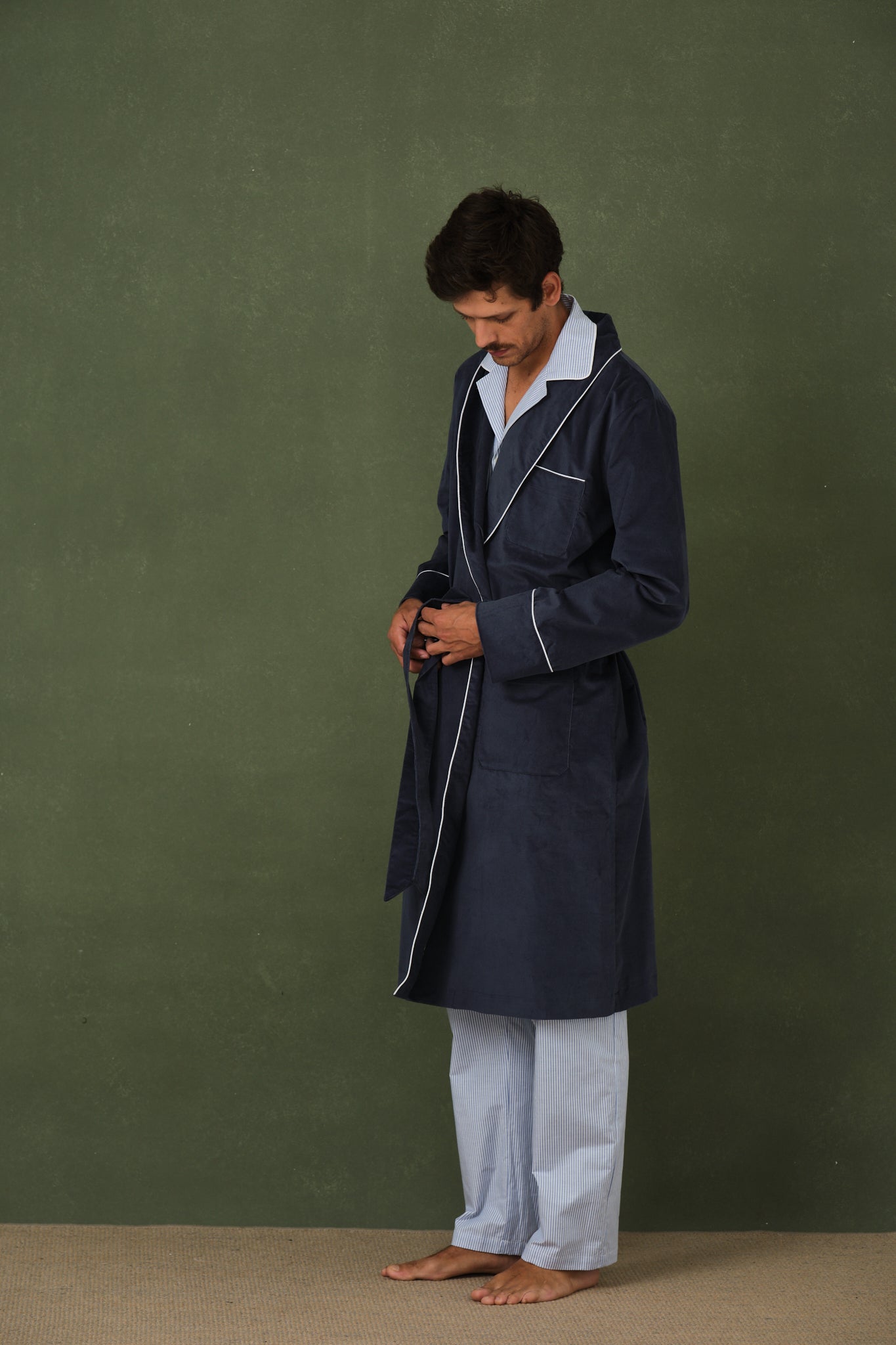 Indigo Blue Men's Dressing Gown 