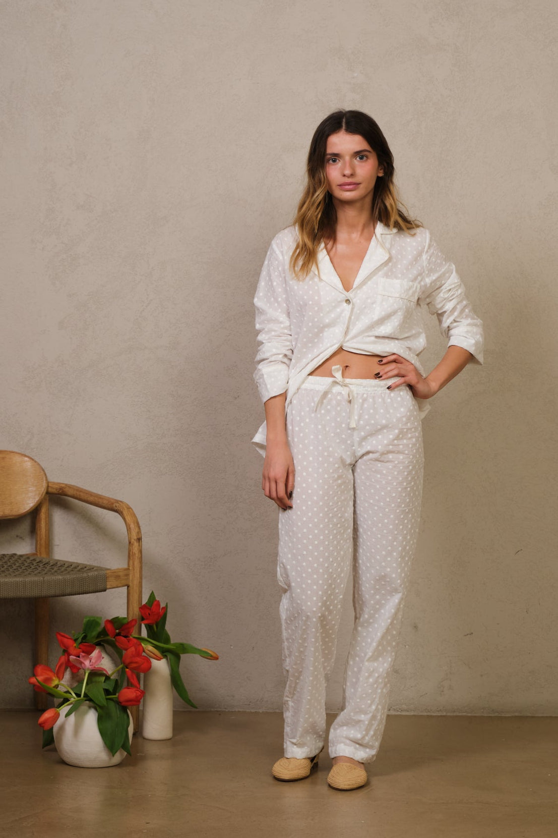 Pijama Mujer Aire Ivory