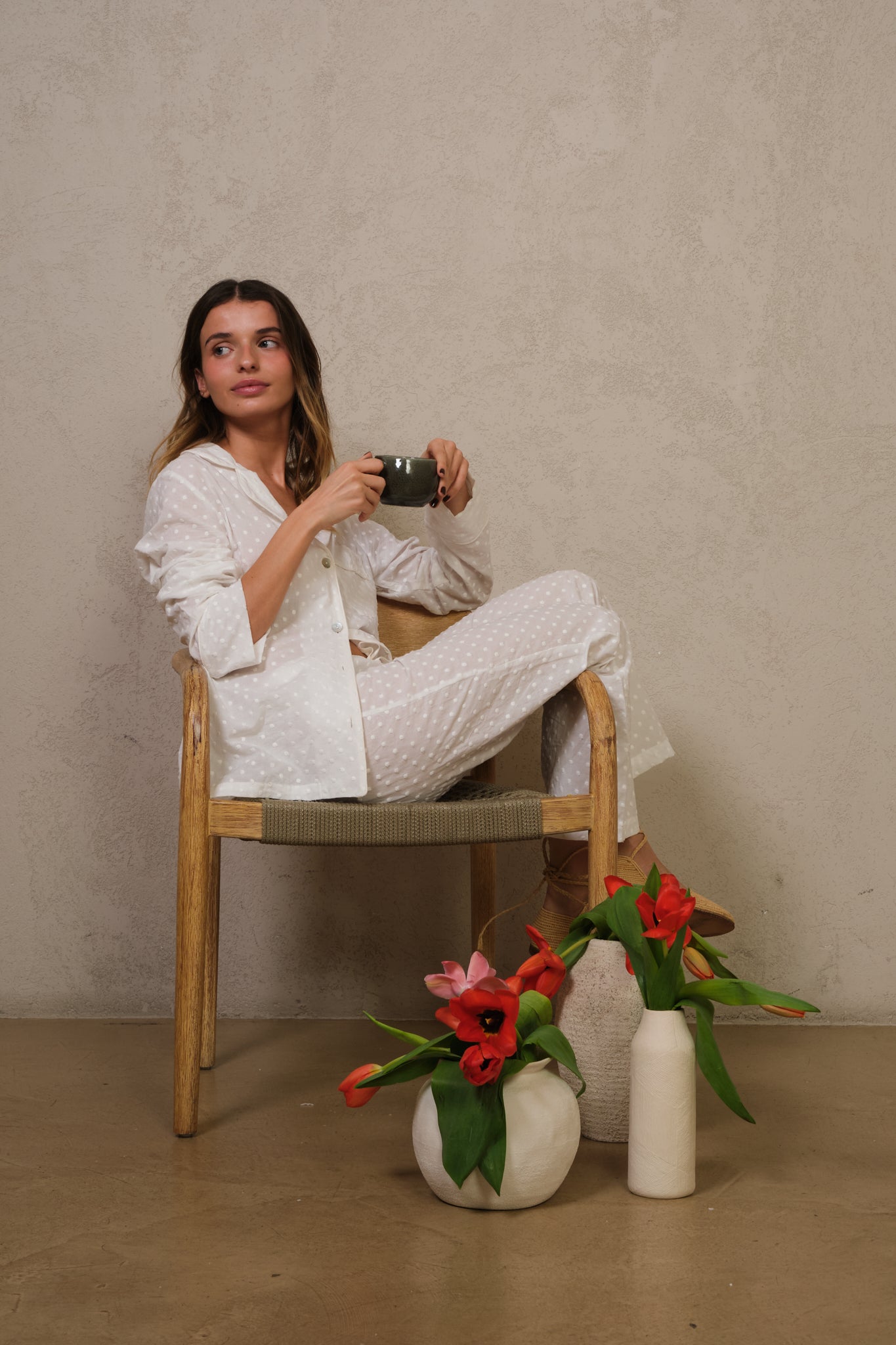 Pijama Mujer Aire Ivory