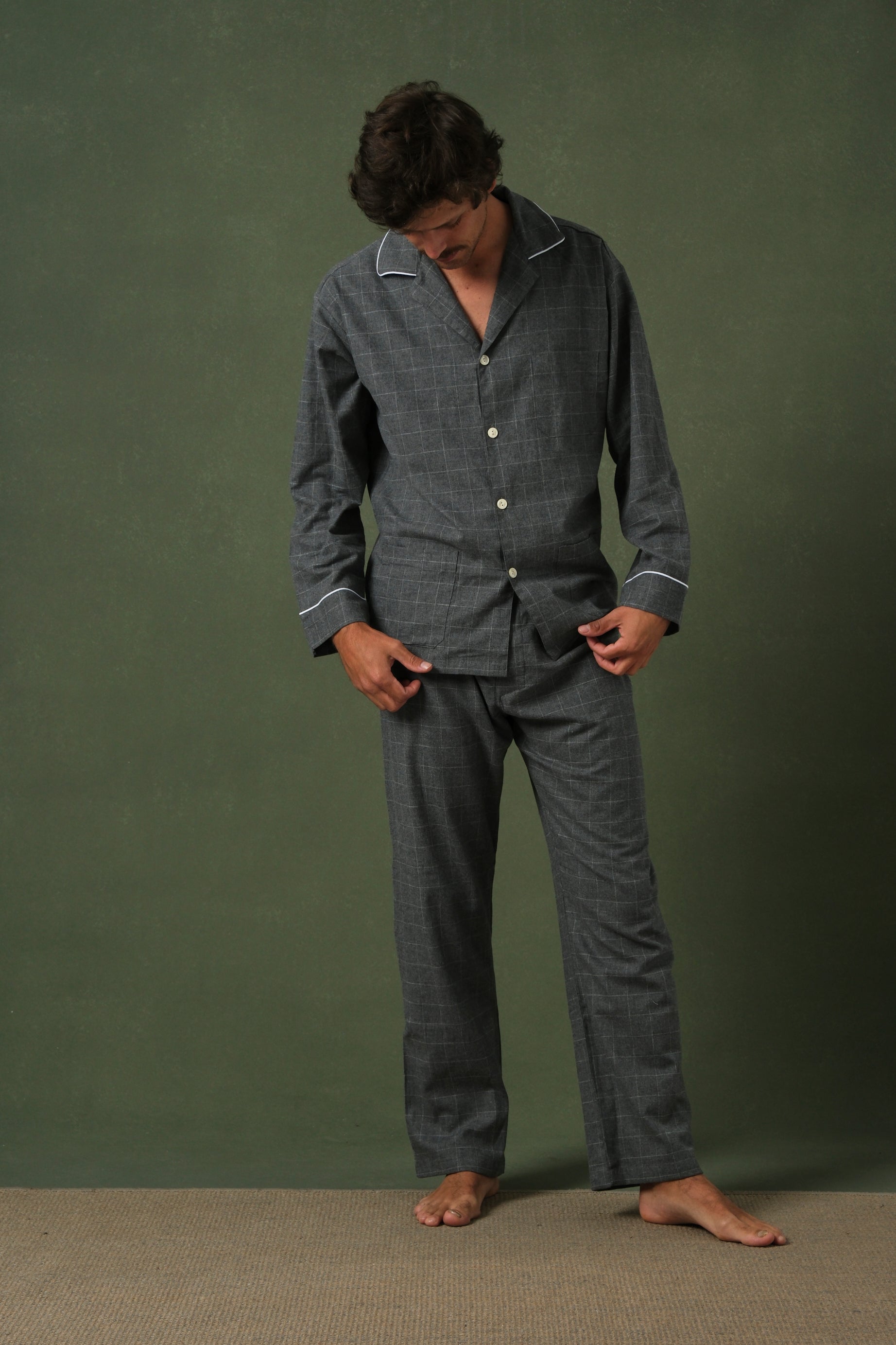 Pijama hombre Grey and White