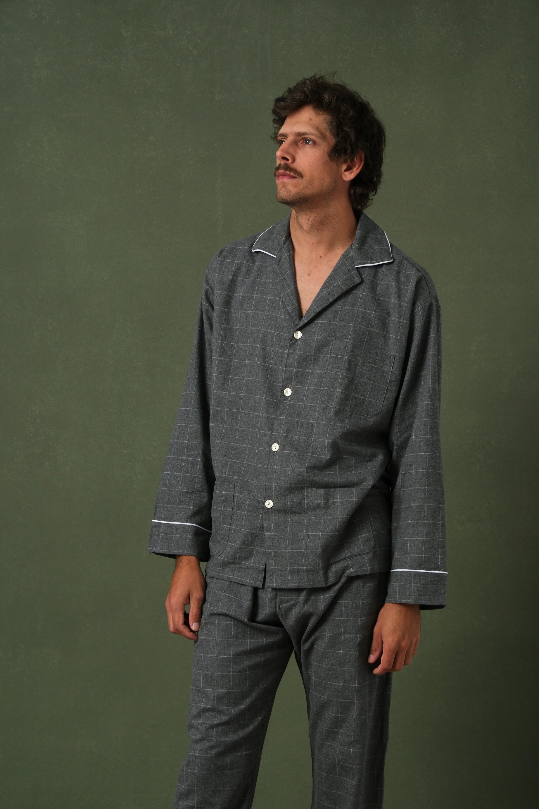 Pijama hombre Grey and White