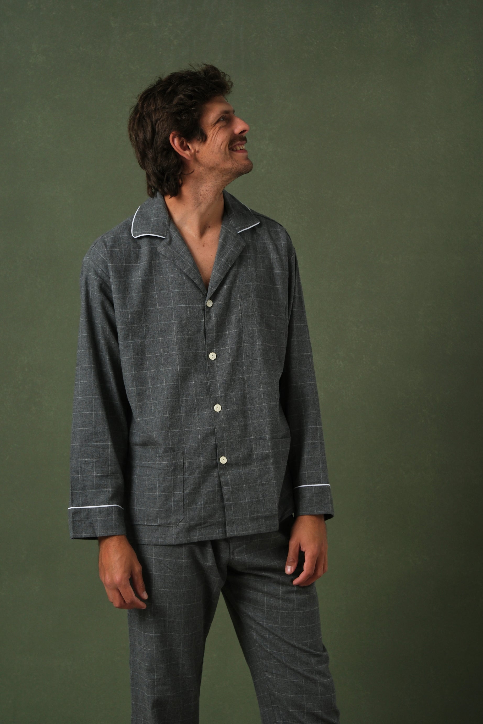 Pijama hombre Grey and White
