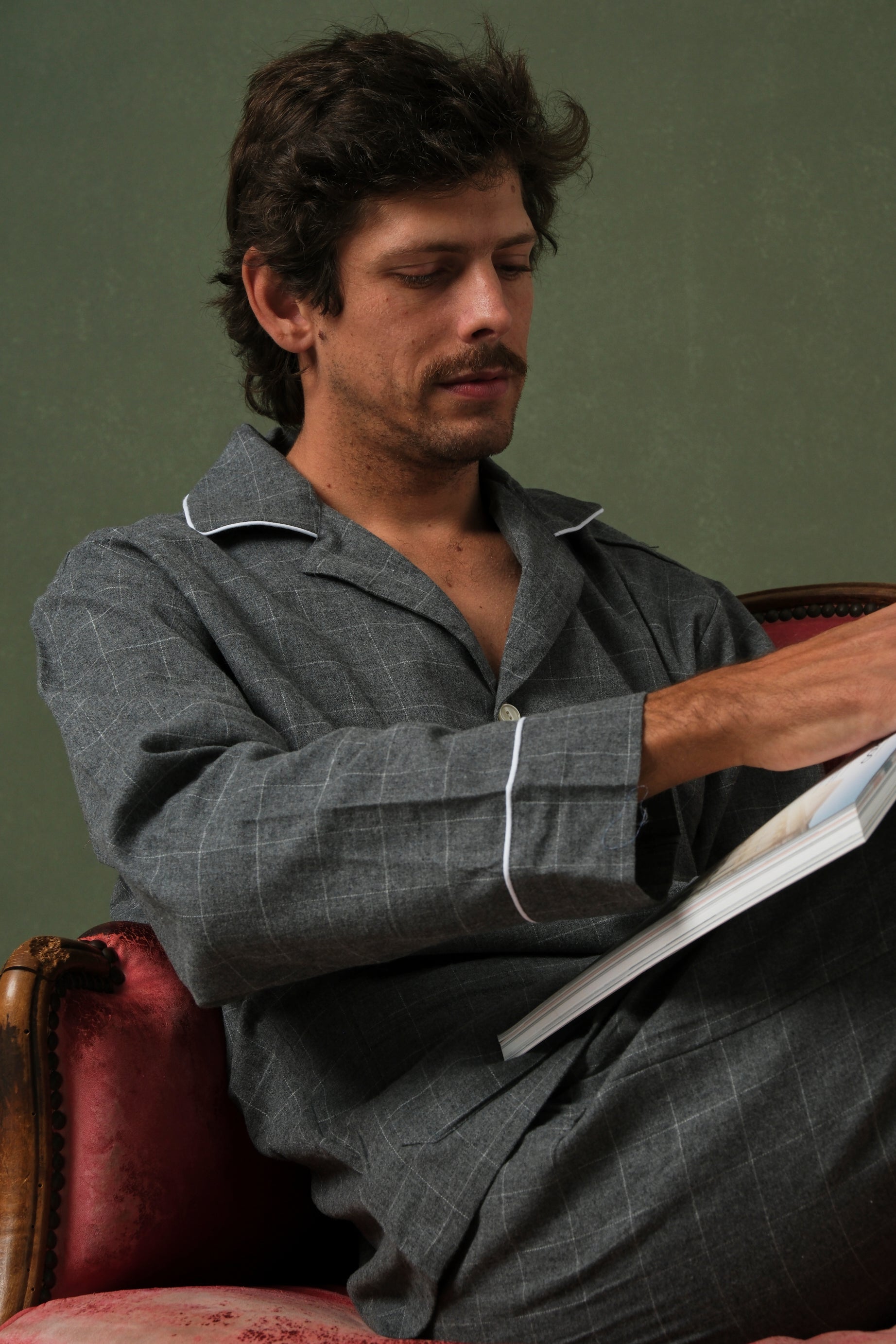 Pijama hombre Grey and White