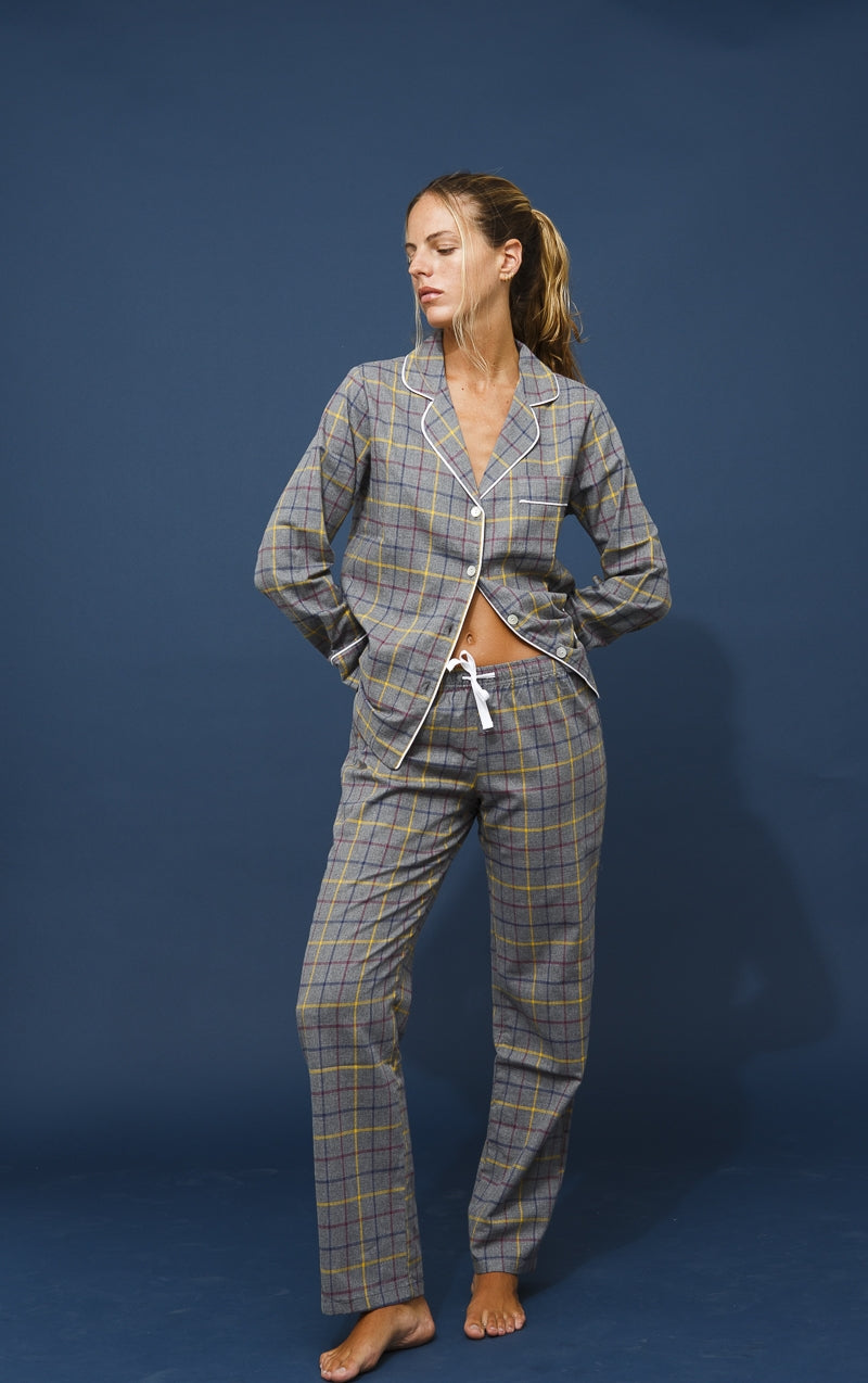 Pijama Largo Cuadros de colores