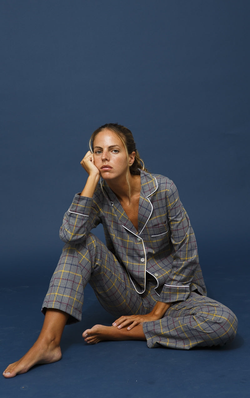 Pijama Largo Cuadros de colores