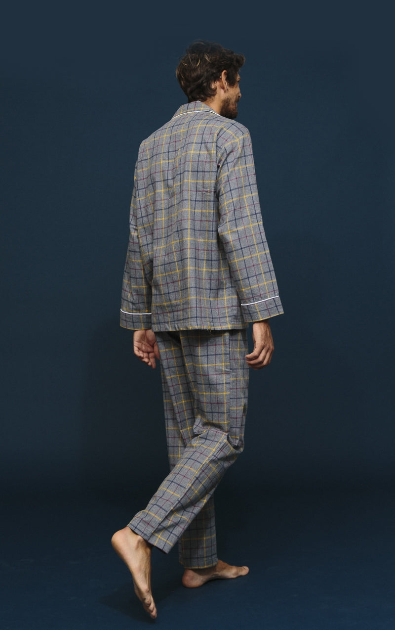 Pyjama homme à carreaux colorés